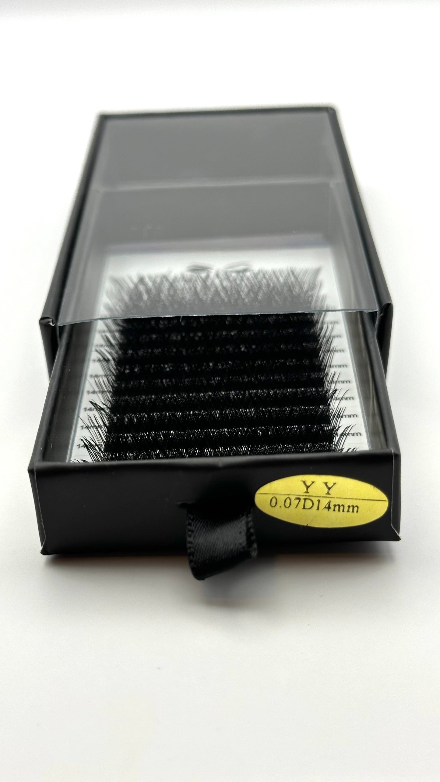 Speed Fan premade YY-Volumen 0.07 D-Curl Wimpern 14mm - Mattschwarz