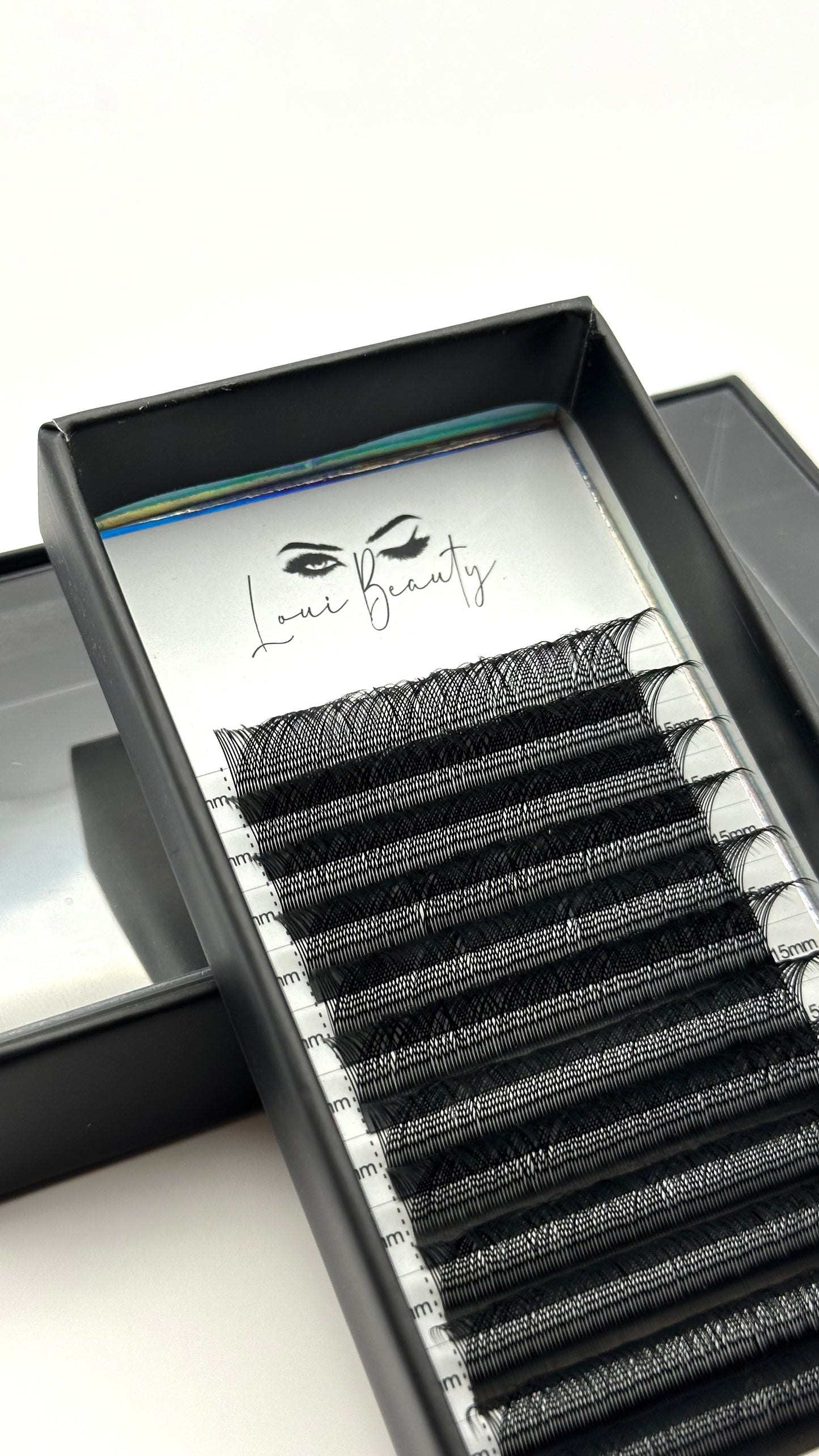 Speed Fan premade YY-Volumen 0.07 D-Curl Wimpern 15mm - Mattschwarz