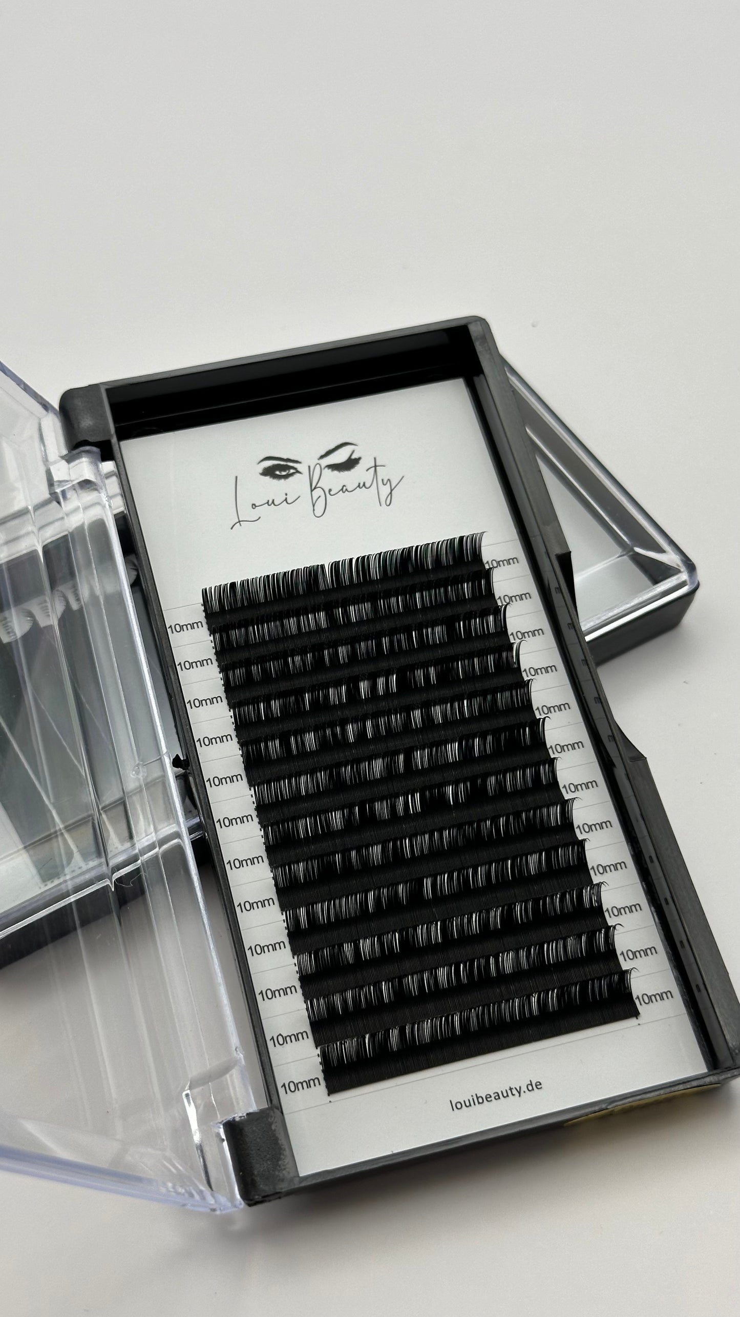 1:1 0.20 D-Curl Wimpern 10mm - Mattschwarz
