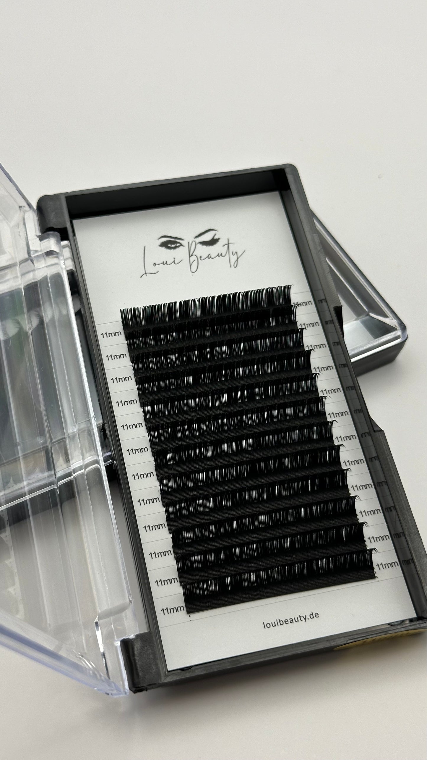 1:1 0.20 D-Curl Wimpern 11mm - Mattschwarz