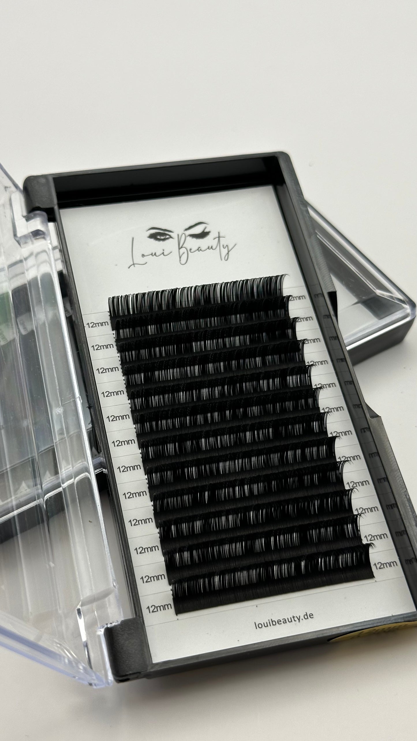 1:1 0.20 D-Curl Wimpern 12mm - Mattschwarz