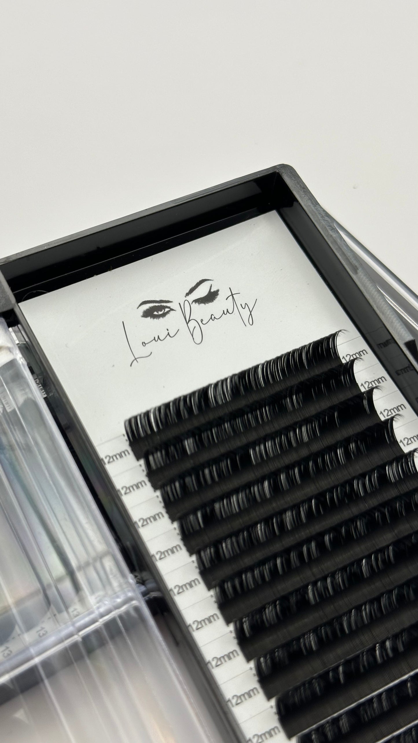 1:1 0.20 D-Curl Wimpern 12mm - Mattschwarz