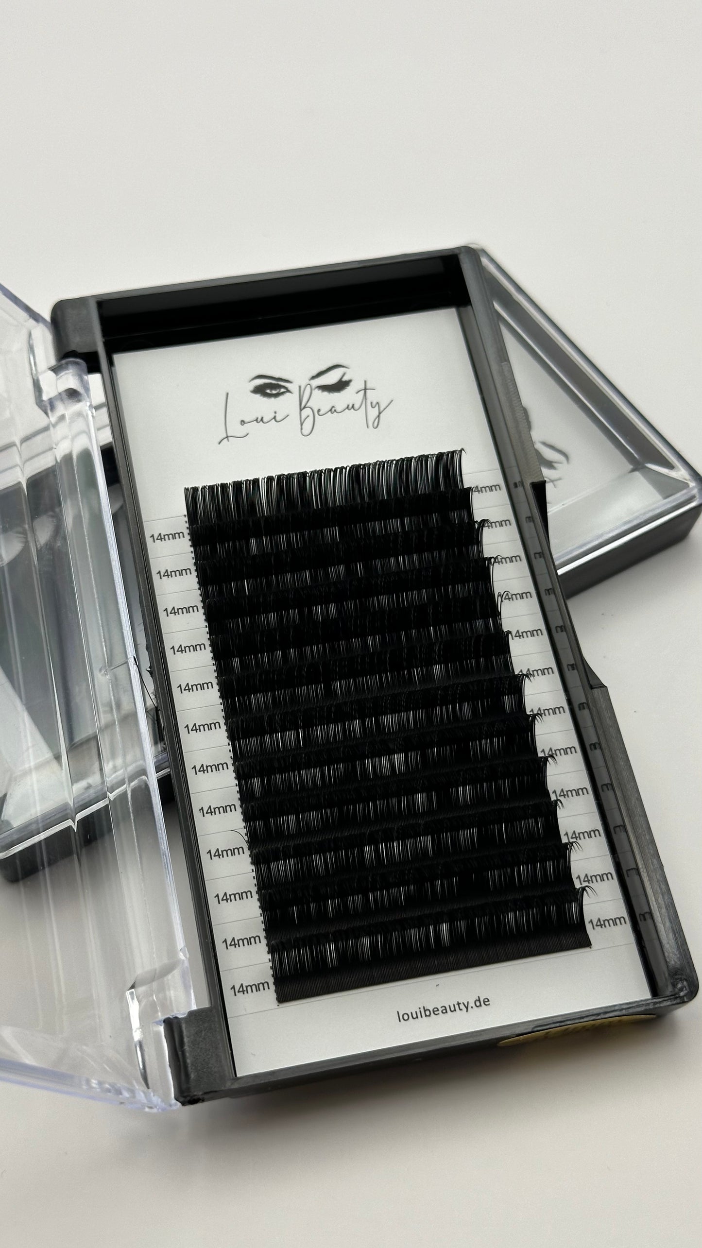 1:1 0.20 D-Curl Wimpern 14mm - Mattschwarz