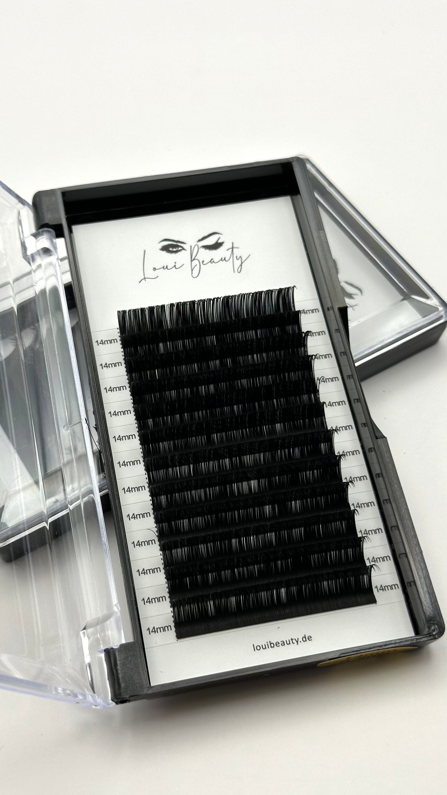 Volumen 0.05 D-Curl Wimpern 14mm - Mattschwarz