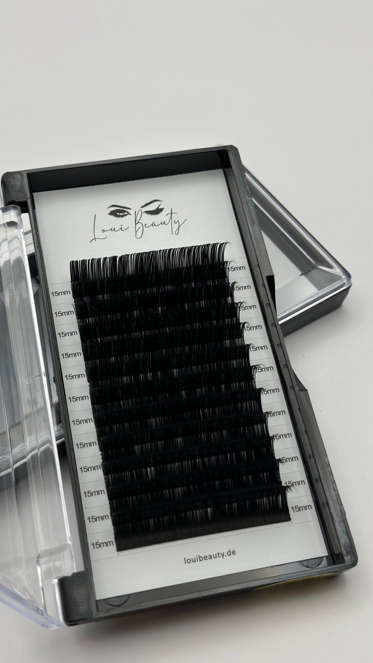 1:1 0.20 D-Curl Wimpern 15mm - Mattschwarz