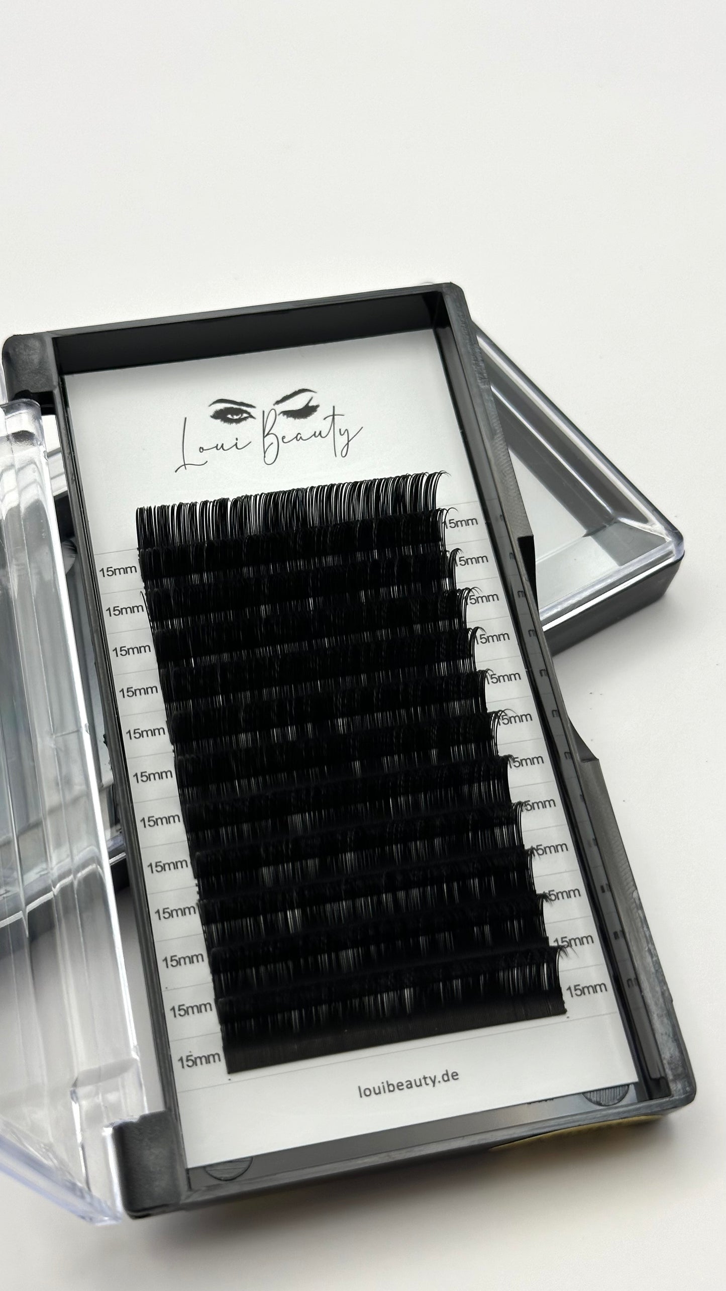 Volumen 0.05 D-Curl Wimpern 15mm - Mattschwarz