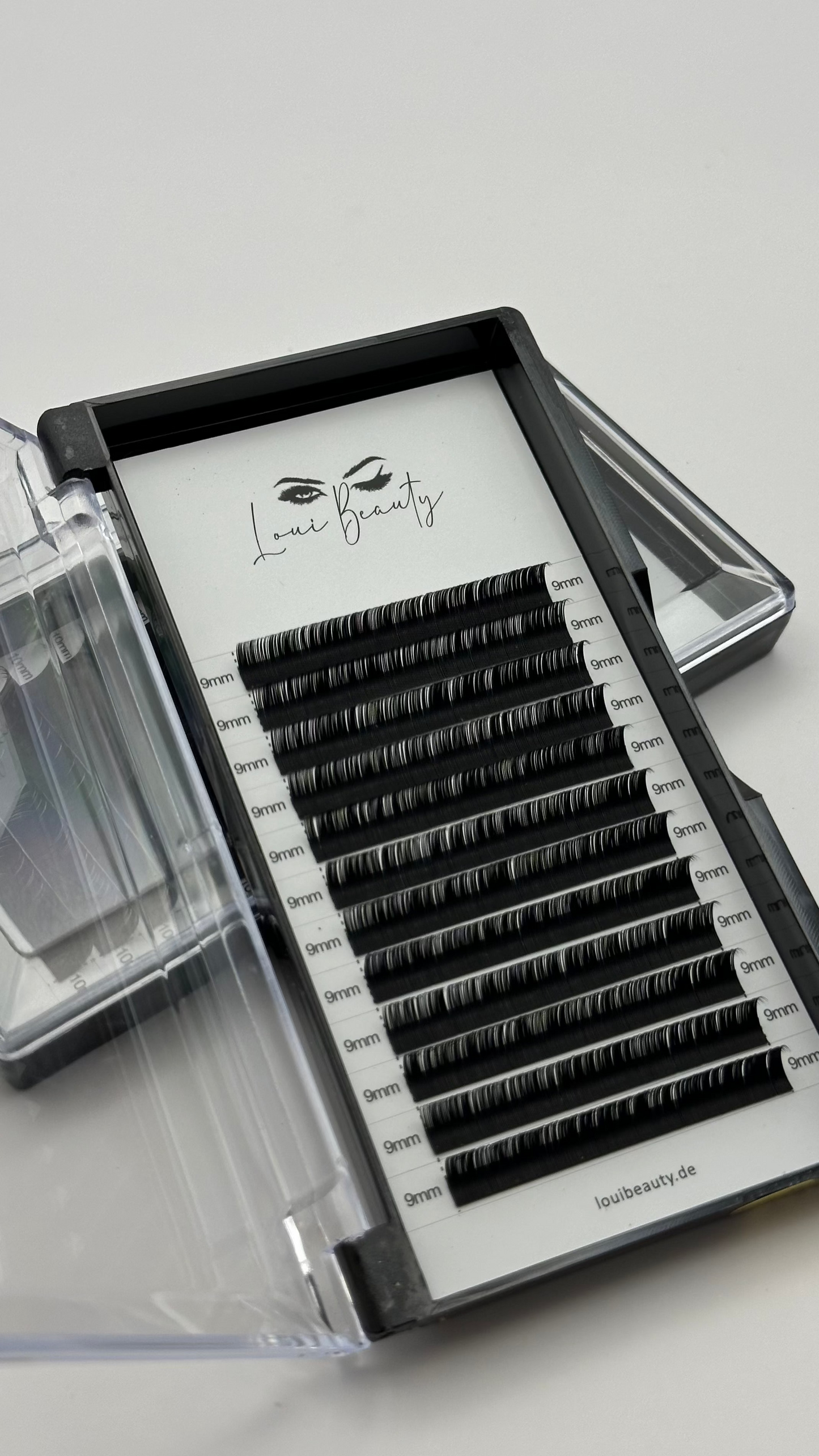 1:1 0.20 D-Curl Wimpern 9mm - Mattschwarz
