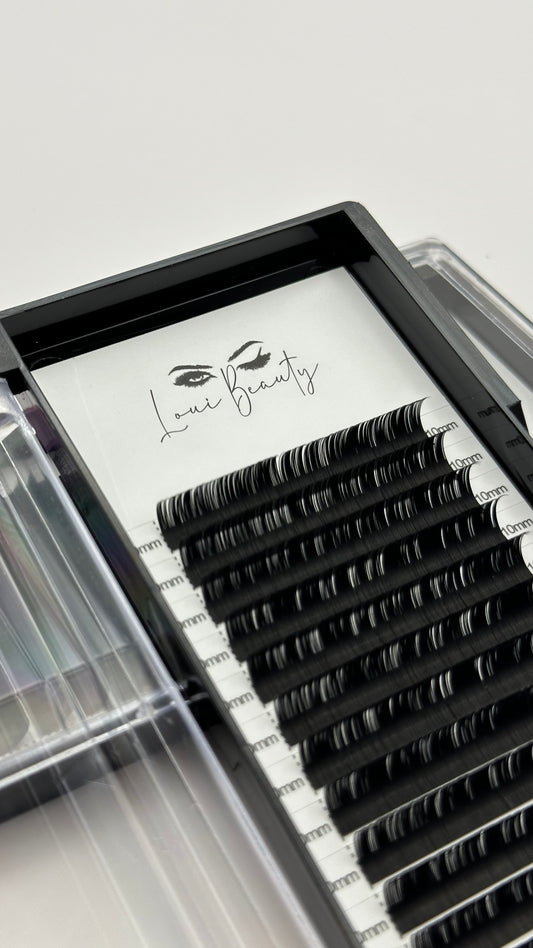 1:1 0.20 D-Curl Wimpern 10mm - Mattschwarz