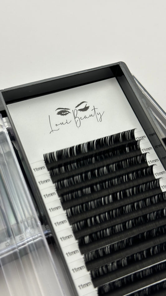 1:1 0.20 D-Curl Wimpern 11mm - Mattschwarz