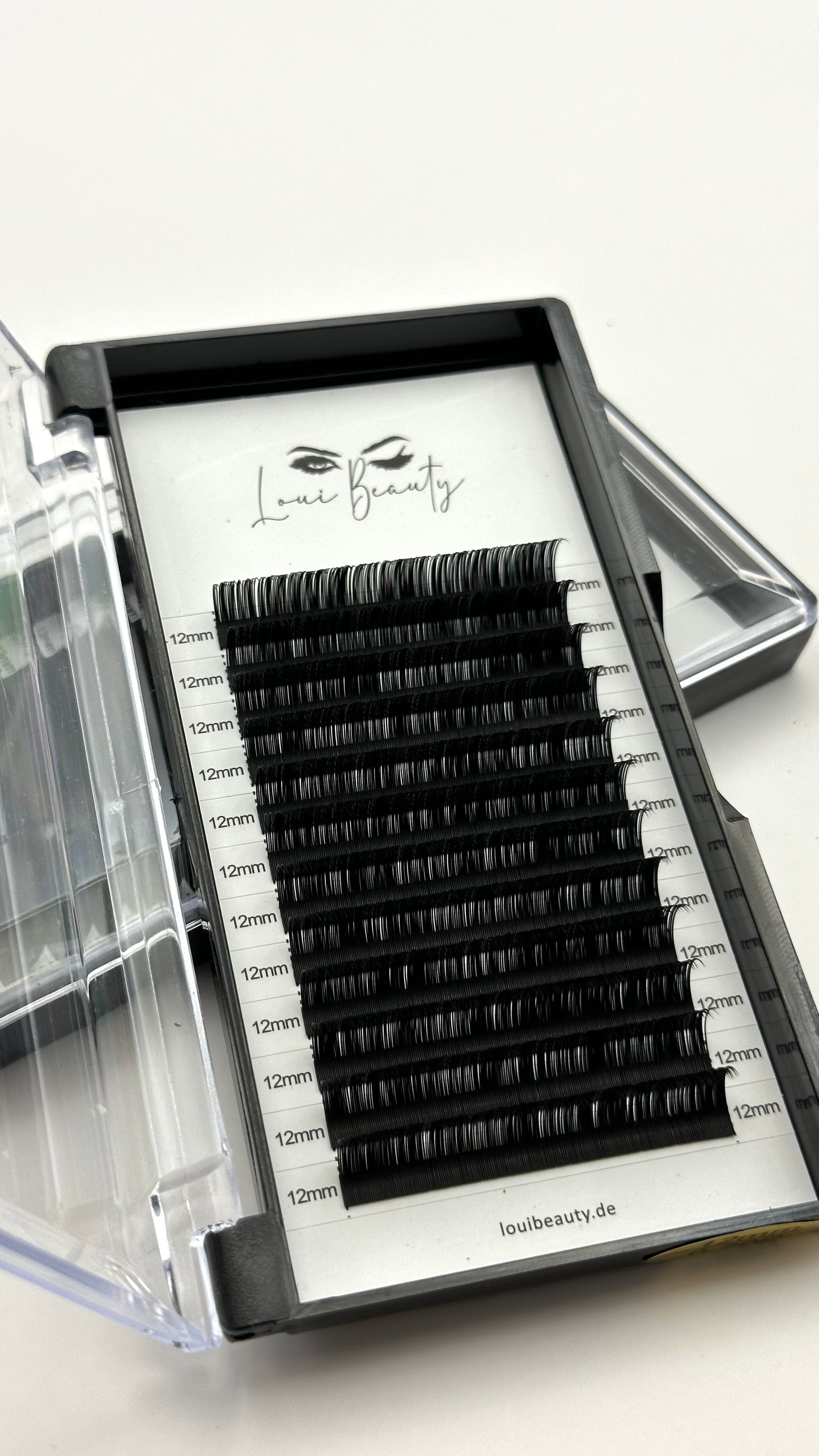 Volumen 0.05 D-Curl Wimpern 12mm - Mattschwarz