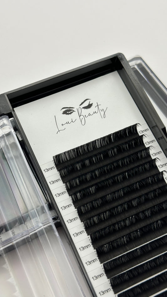 1:1 0.20 D-Curl Wimpern 13mm - Mattschwarz