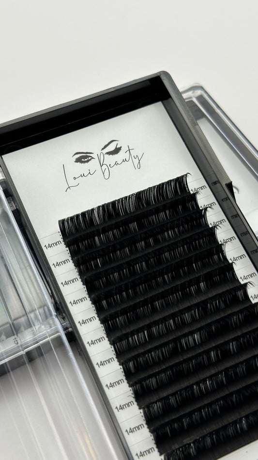 1:1 0.20 D-Curl Wimpern 14mm - Mattschwarz
