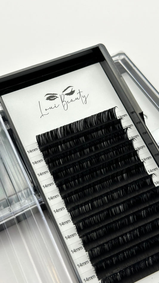 Volumen 0.05 D-Curl Wimpern 14mm - Mattschwarz