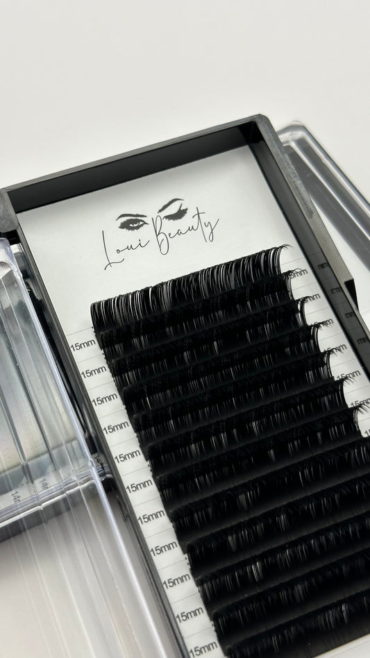 1:1 0.20 D-Curl Wimpern 15mm - Mattschwarz